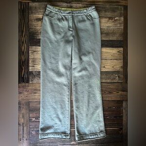COTTON GINNY • green comfy pants fleece inside • size medium